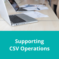Supporting CSV Operations Button