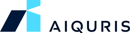 AIQURIS Logo Horizontal Dark Blue and Light Blue